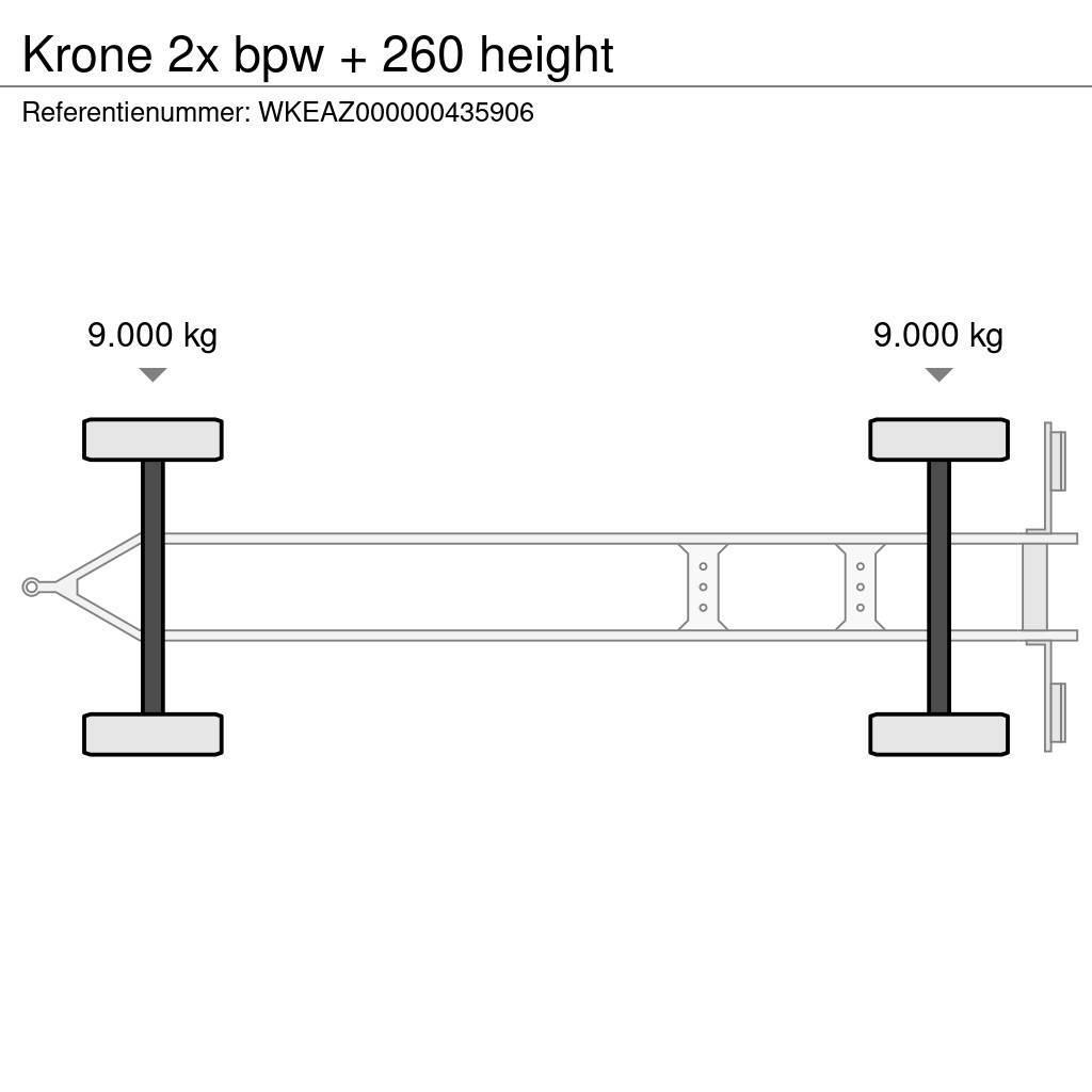 Krone 2x bpw + 260 height Kayar tenteli çekiciler