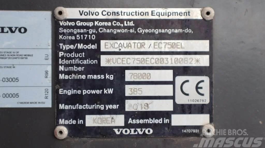 Volvo EC 750 EL | BUCKET | GOOD CONDITION Lastik tekerli ekskavatörler