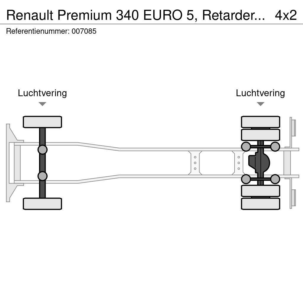 Renault Premium 340 EURO 5, Retarder, Manual Flatbed kamyonlar
