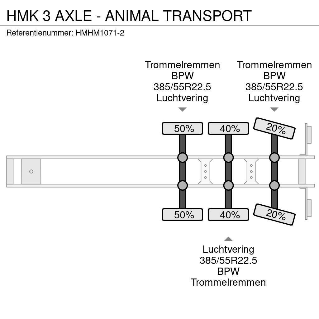  HMK 3 AXLE - ANIMAL TRANSPORT Hayvan nakil yari römorklari