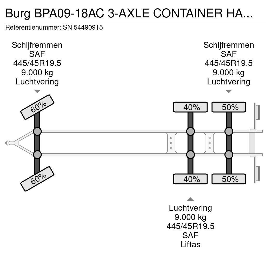 Burg BPA09-18AC 3-AXLE CONTAINER HANGER (SAF AXLES / LI Çekiciler, konteyner
