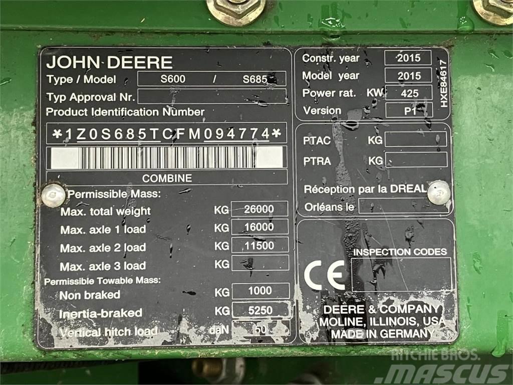 John Deere S685i Biçerdöverler