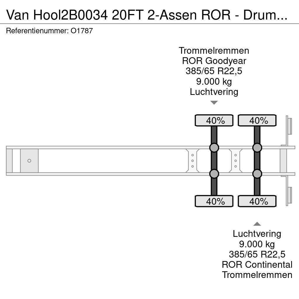 Van Hool 2B0034 20FT 2-Assen ROR - DrumBrakes - Airsuspensi Konteyner yari çekiciler