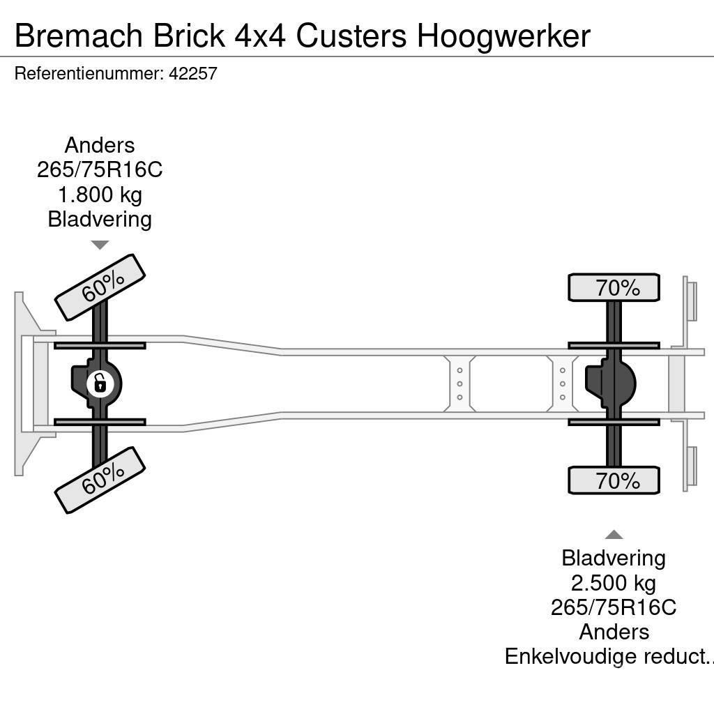  Bremach Brick 4x4 Custers Hoogwerker Araç üstü platformlar
