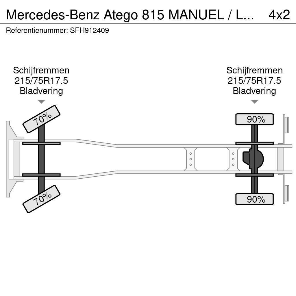 Mercedes-Benz Atego 815 MANUEL / LAMMES - BLATT - SPRING Kapali kasa kamyonlar