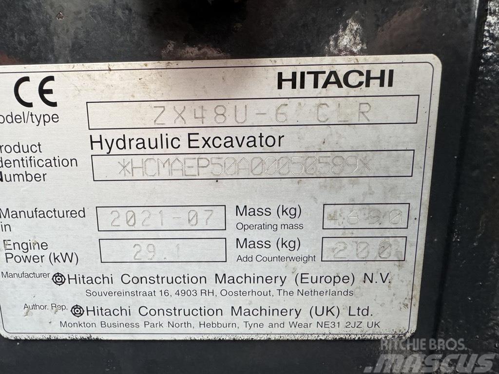 Hitachi zx48U-6 Mini ekskavatörler, 7 tona dek