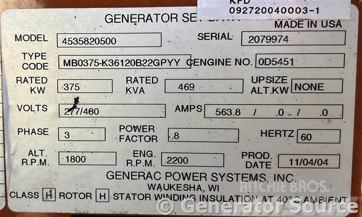 Generac 375 kW - JUST ARRIVED Diğer Jeneratörler