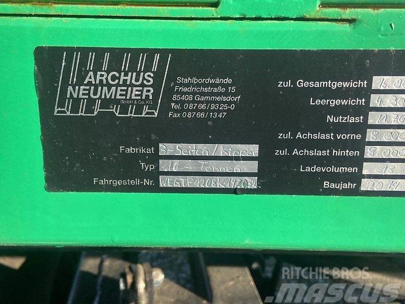 Archus Neumeier 3 Seiten Kipper Anhänger 16 t. Damperli kamyonlar