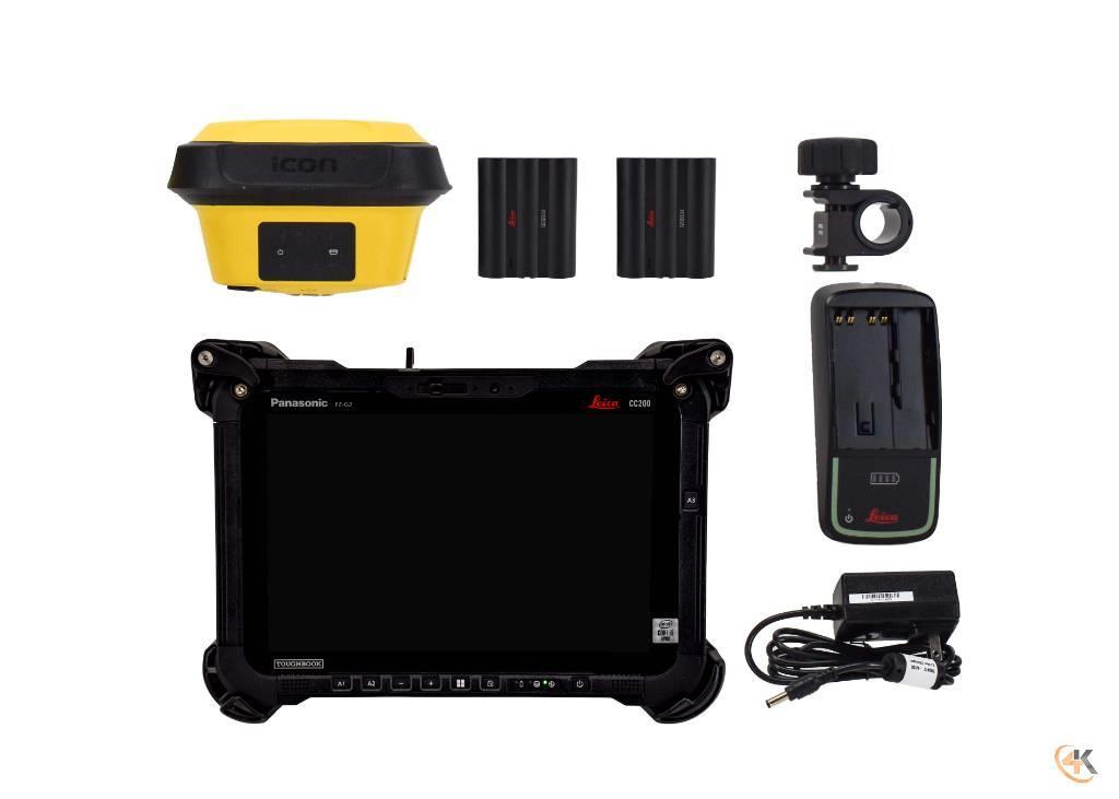 Leica iCON iCG70 Network Rover Receiver w/ CC200 & iCON Diger parçalar
