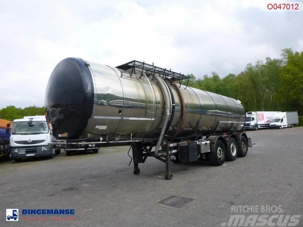 Metalovouga Bitumen tank inox 32 m3 / 1 comp + pump Tanker yari çekiciler