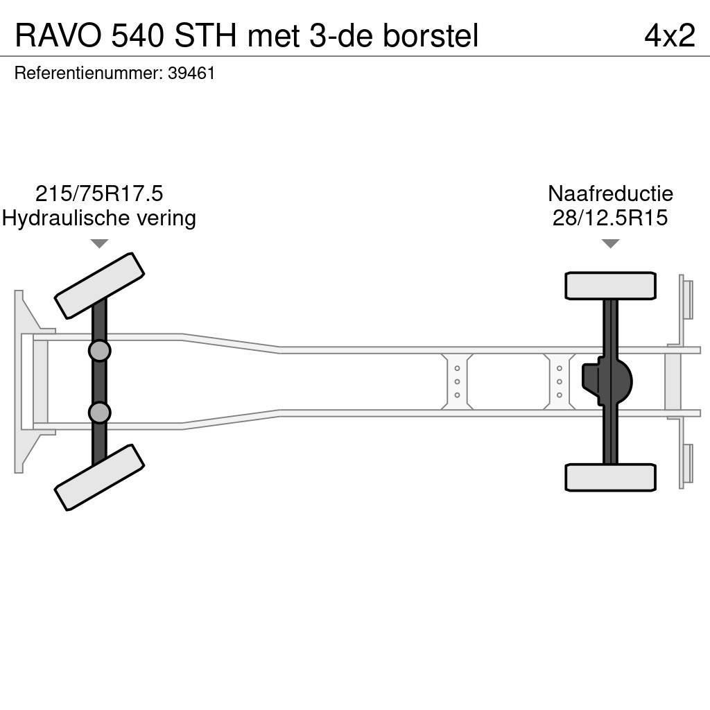 Ravo 540 STH met 3-de borstel Süpürme kamyonları