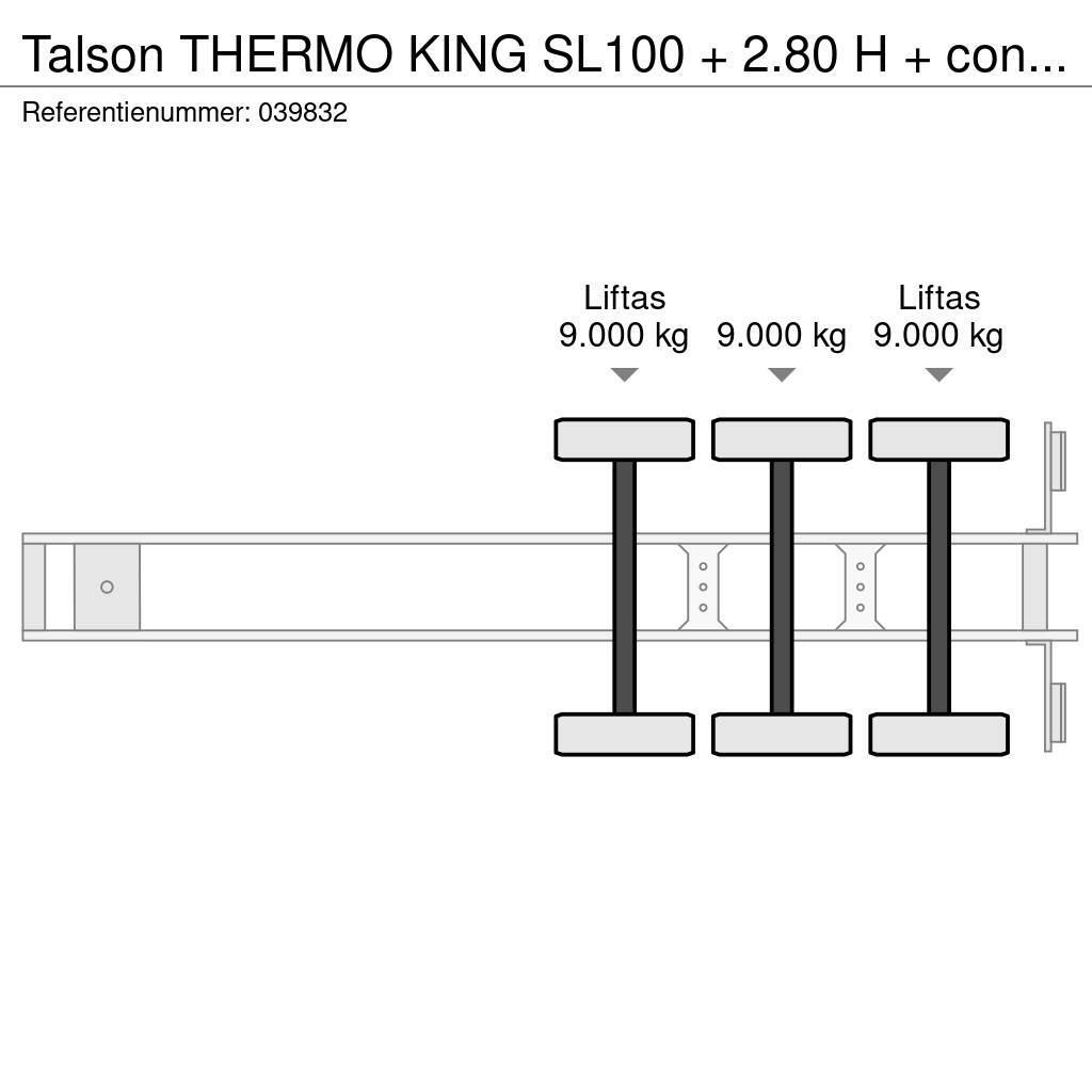 Talson THERMO KING SL100 + 2.80 H + confection + 3 axles Frigofrik çekiciler