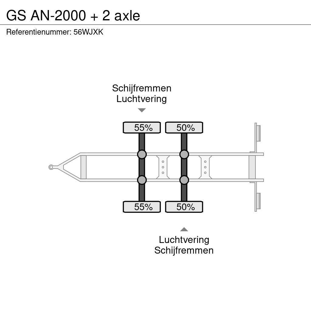 GS AN-2000 + 2 axle Flatbed römorklar