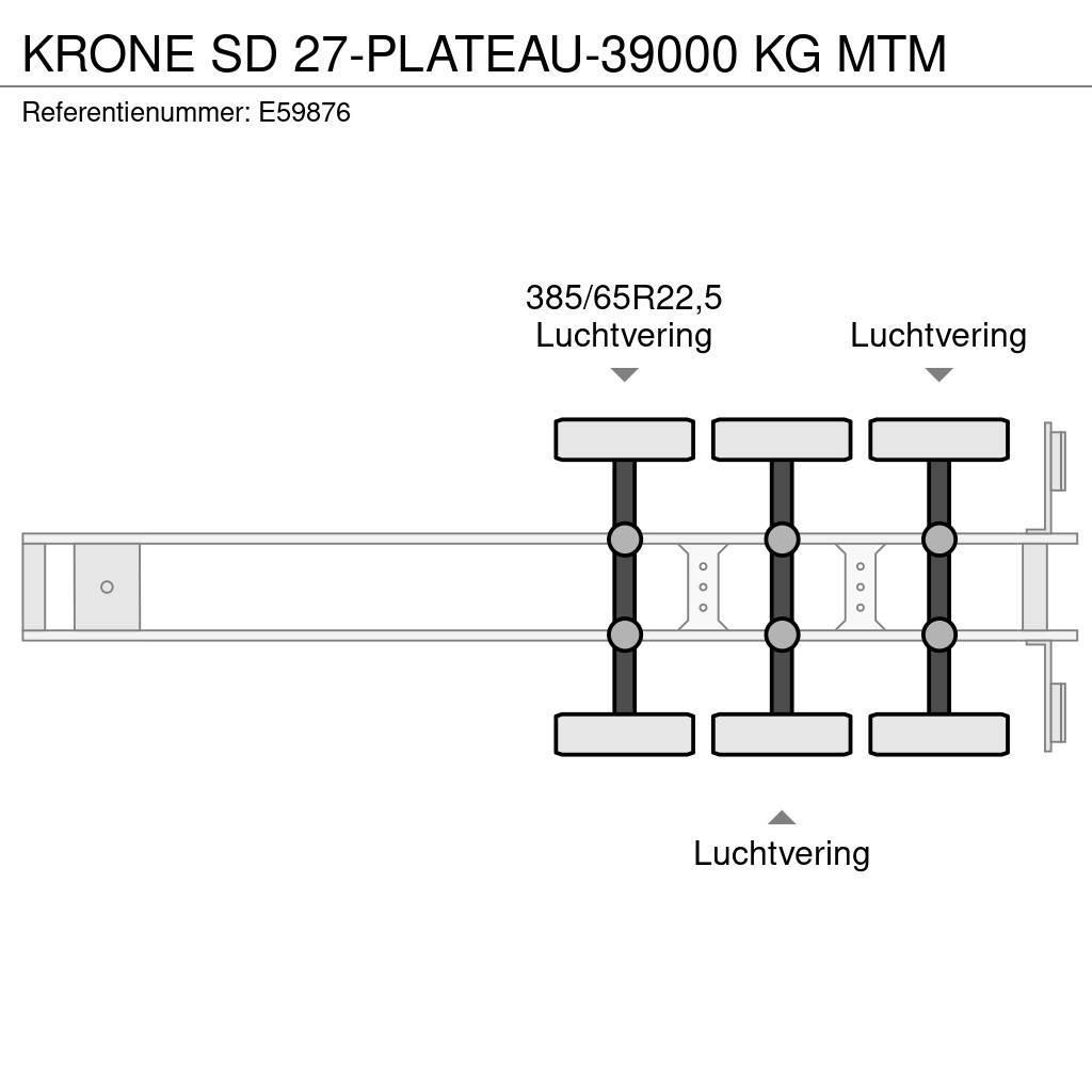 Krone SD 27-PLATEAU-39000 KG MTM Flatbed çekiciler