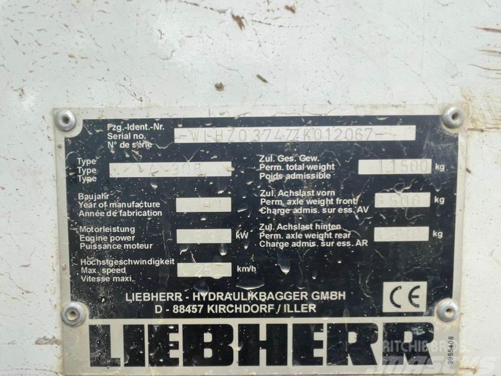 Liebherr A 308 Lastik tekerli ekskavatörler