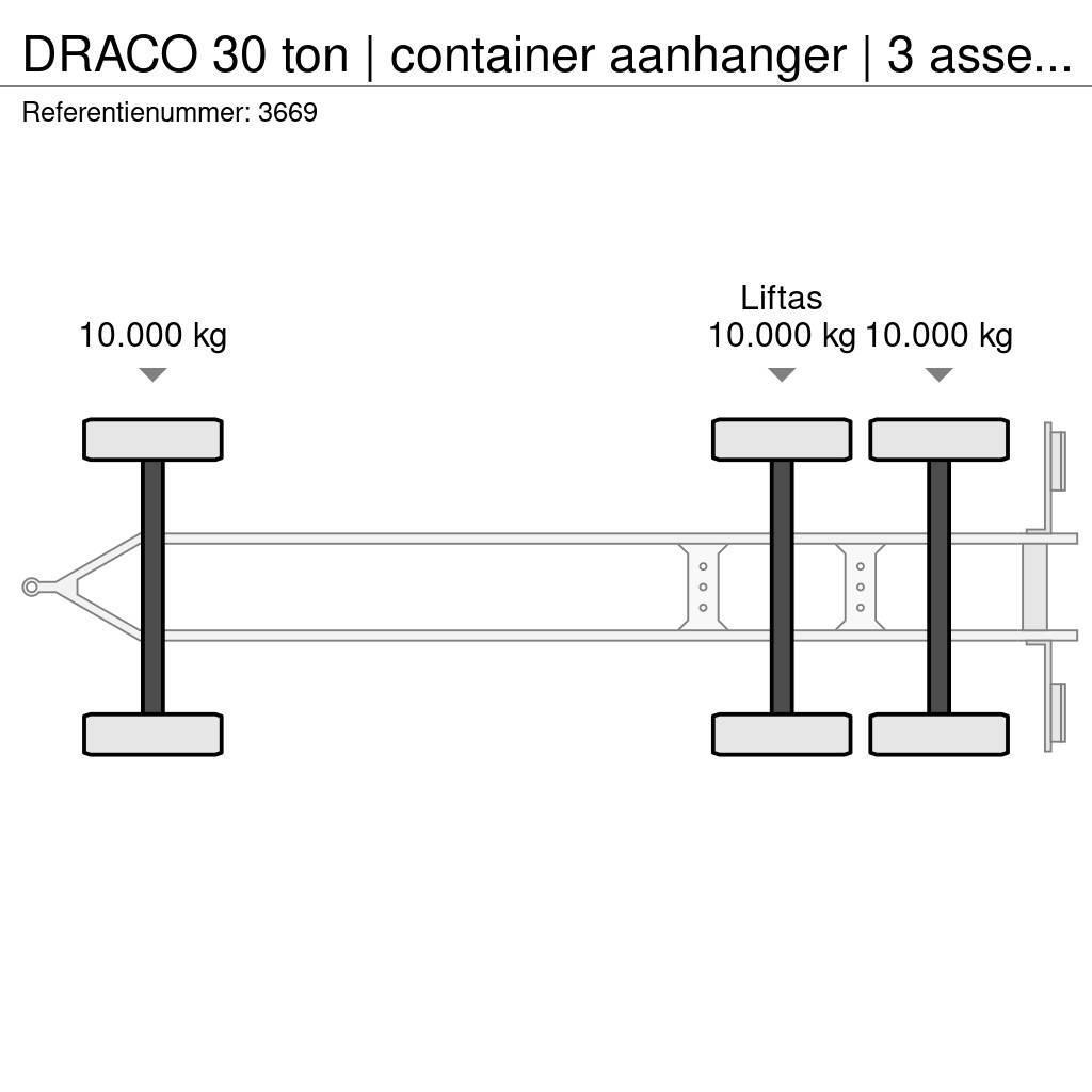 Draco 30 ton | container aanhanger | 3 asser overzetter Çekiciler, konteyner