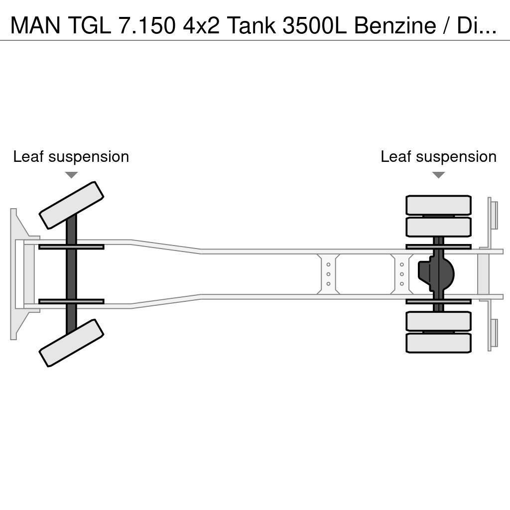 MAN TGL 7.150 4x2 Tank 3500L Benzine / Diesel Tankerli kamyonlar