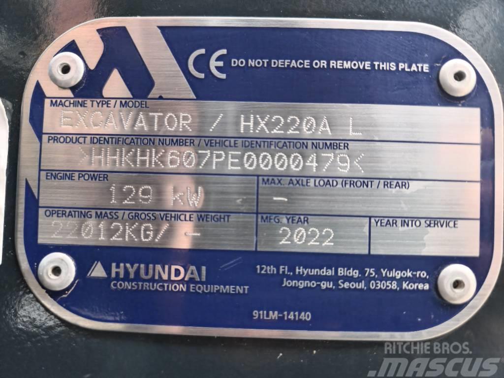 Hyundai HX 220AL Paletli ekskavatörler