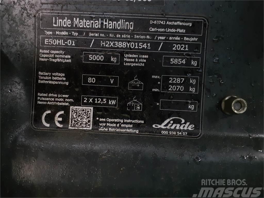 Linde E50HL Elektrikli forkliftler