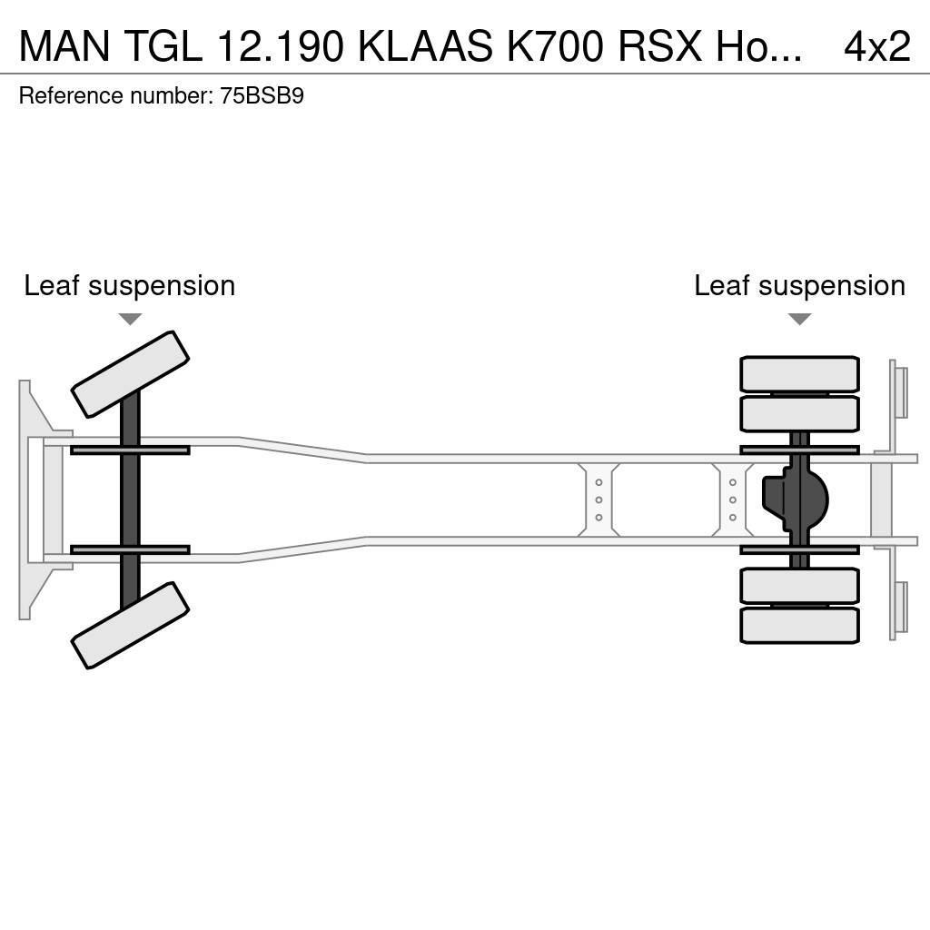 MAN TGL 12.190 KLAAS K700 RSX Hoogwerker bak (487 werk Yol-Arazi Tipi Vinçler (AT)