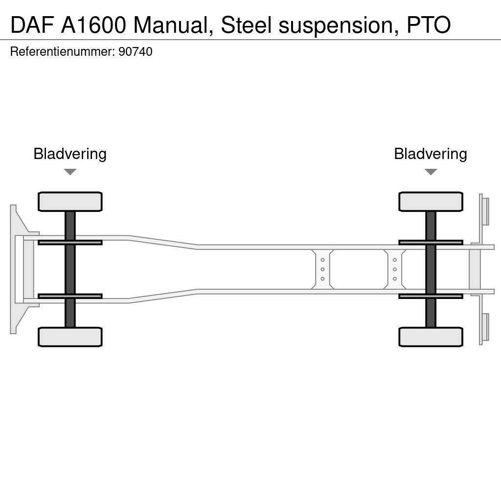 DAF A1600 Manual, Steel suspension, PTO Damperli kamyonlar