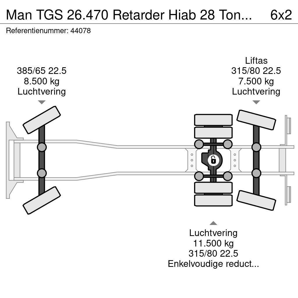 MAN TGS 26.470 Retarder Hiab 28 Tonmeter laadkraan NEW Yol-Arazi Tipi Vinçler (AT)