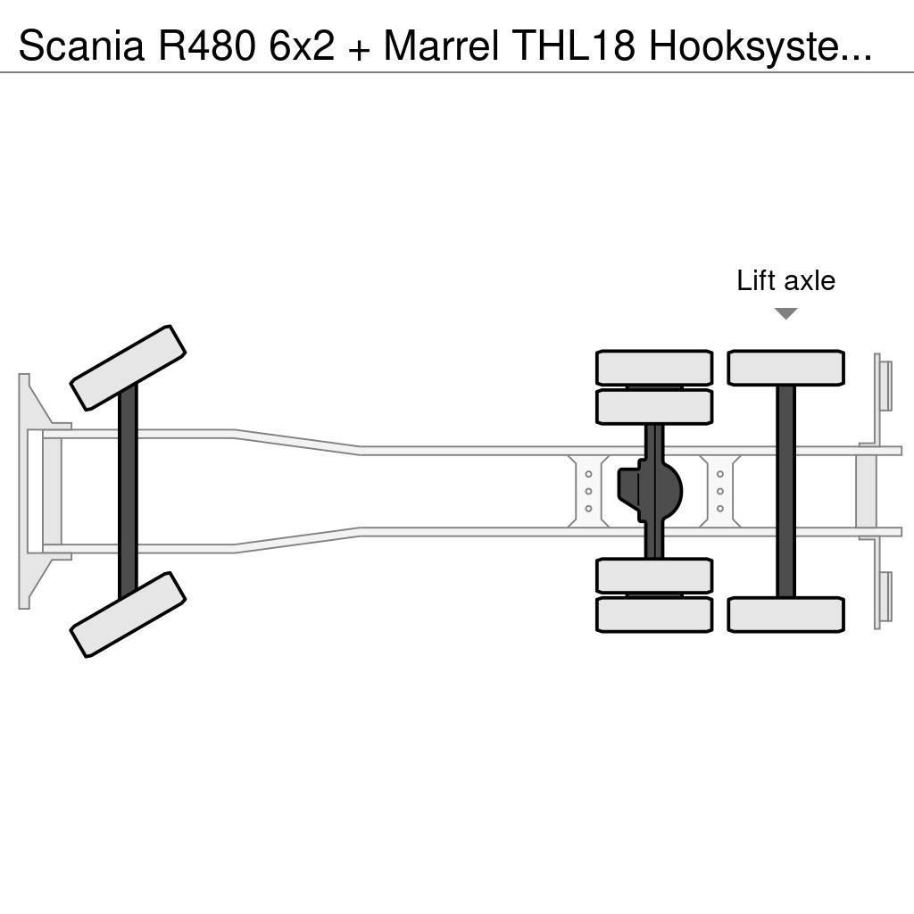 Scania R480 6x2 + Marrel THL18 Hooksystem (euro 5) Vinçli kamyonlar