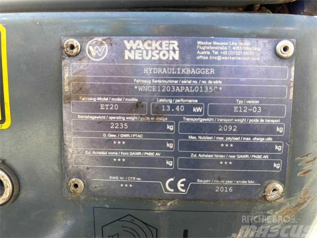 Wacker Neuson ET20 VDS Mini ekskavatörler, 7 tona dek