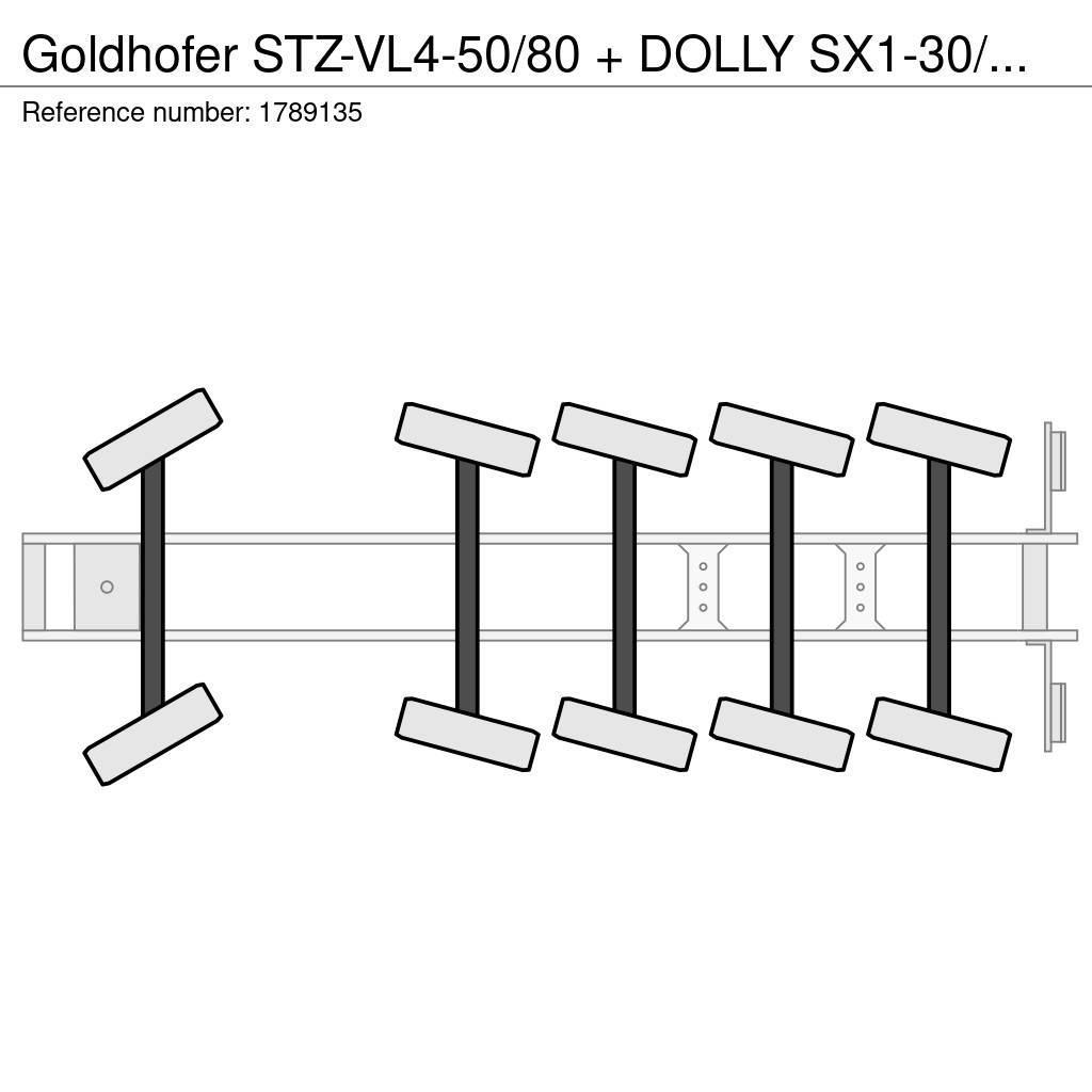 Goldhofer STZ-VL4-50/80 + DOLLY SX1-30/80 1+4 LOWLOADER/DIEP Low loader yari çekiciler