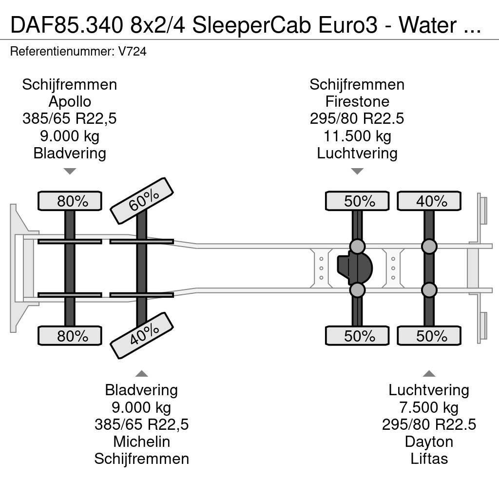 DAF 85.340 8x2/4 SleeperCab Euro3 - Water TankWagen 24 Tankerli kamyonlar