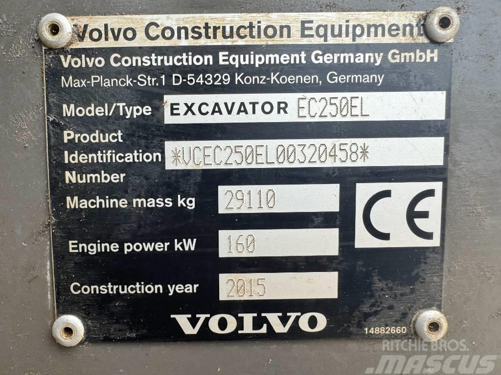 Volvo EC250EL Excellent Working Condition / CE Paletli ekskavatörler