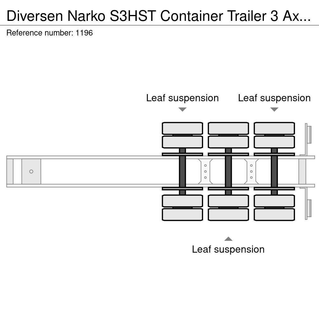 Närko S3HST Container Trailer 3 Axle BPW Konteyner yari çekiciler