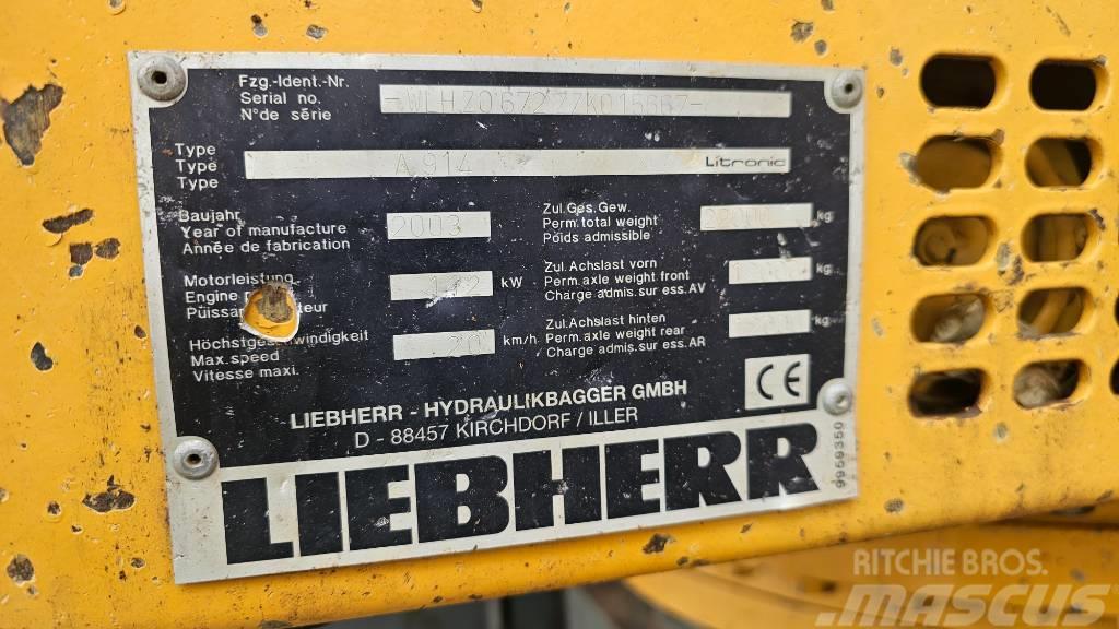 Liebherr A914 litronic Lastik tekerli ekskavatörler