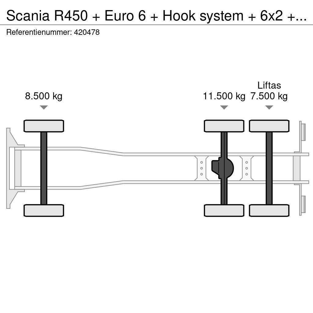 Scania R450 + Euro 6 + Hook system + 6x2 + Discounted fro Vinçli kamyonlar
