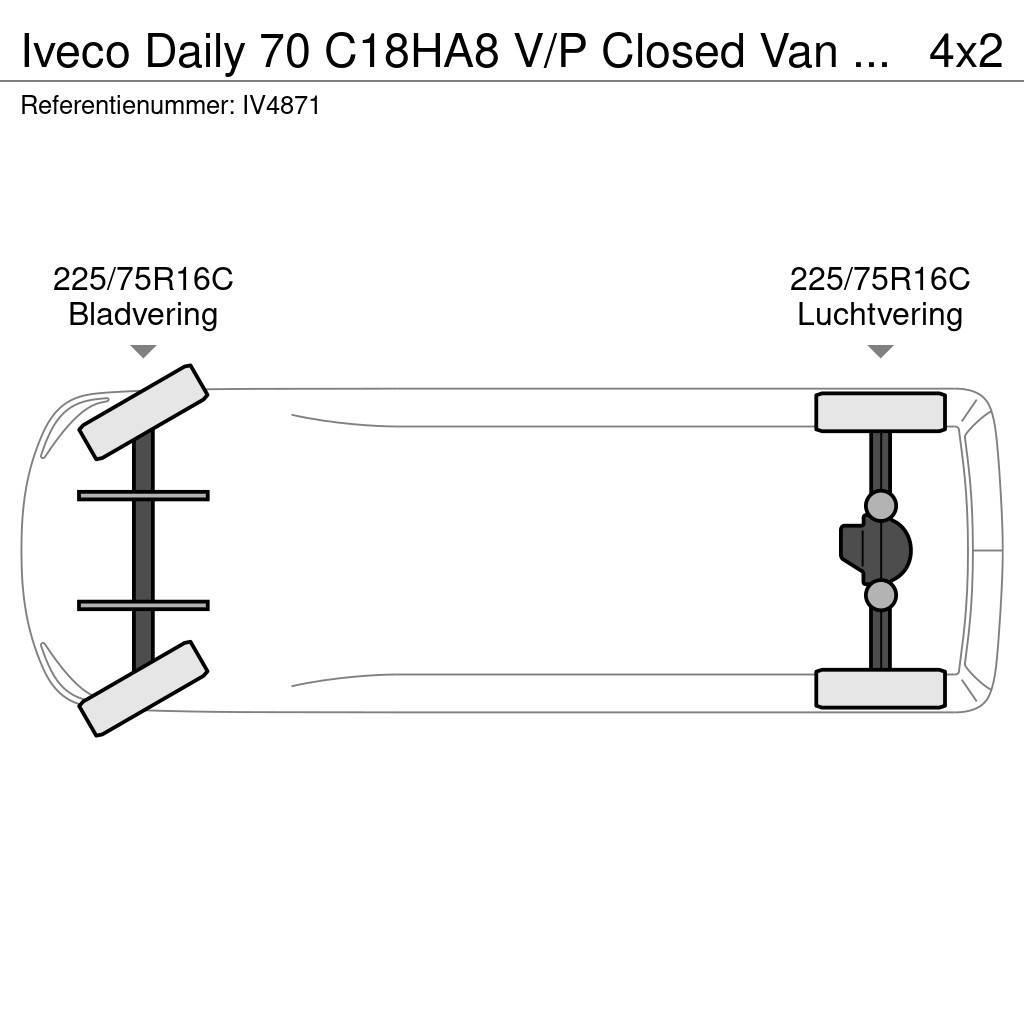 Iveco Daily 70 C18HA8 V/P Closed Van (3 units) Kapali kasa kamyonetler