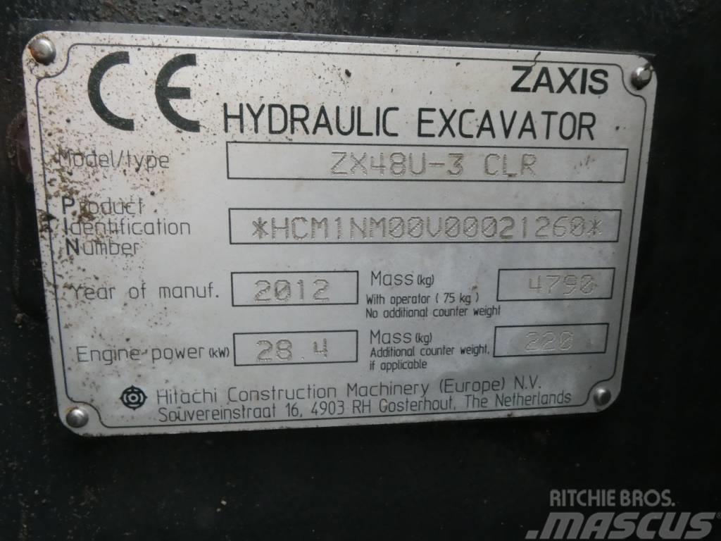 Hitachi ZX 48 U-3 Mini ekskavatörler, 7 tona dek