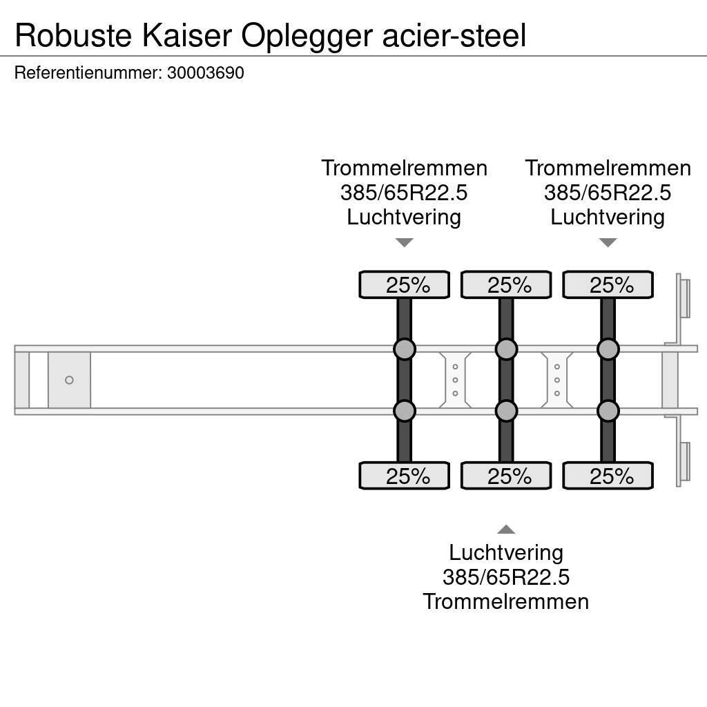 Robuste Kaiser Oplegger acier-steel Flatbed çekiciler