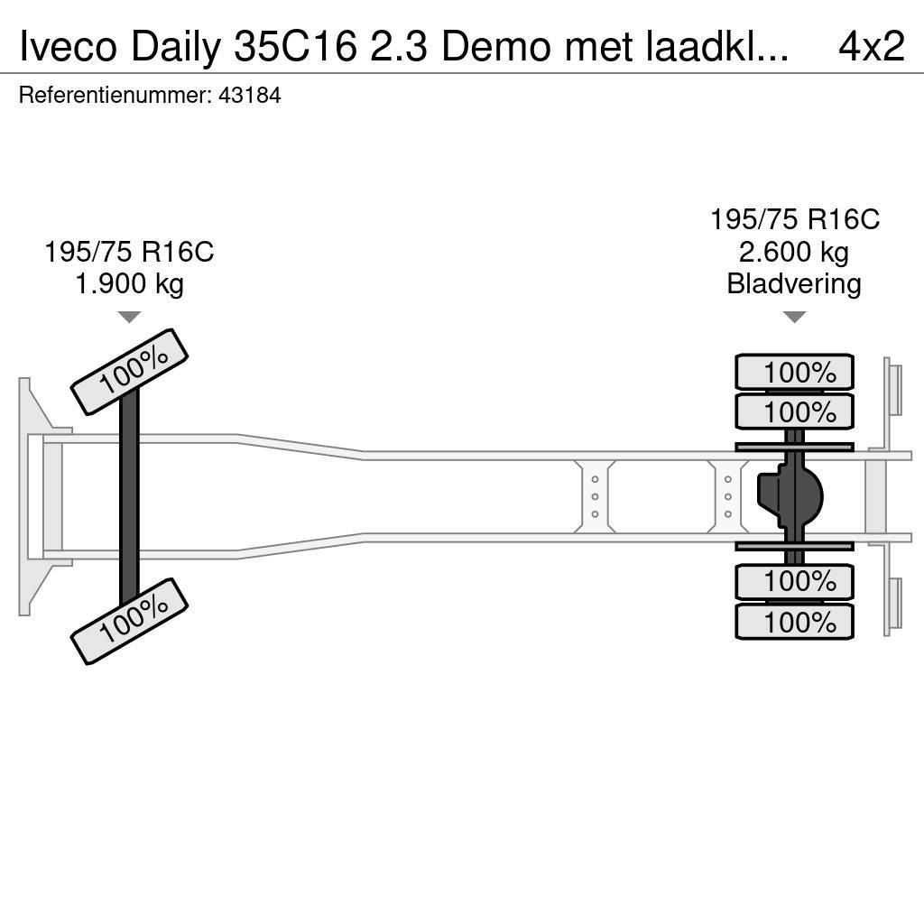 Iveco Daily 35C16 2.3 Demo met laadklep Just 2.254 km! Kapali kasa kamyonlar