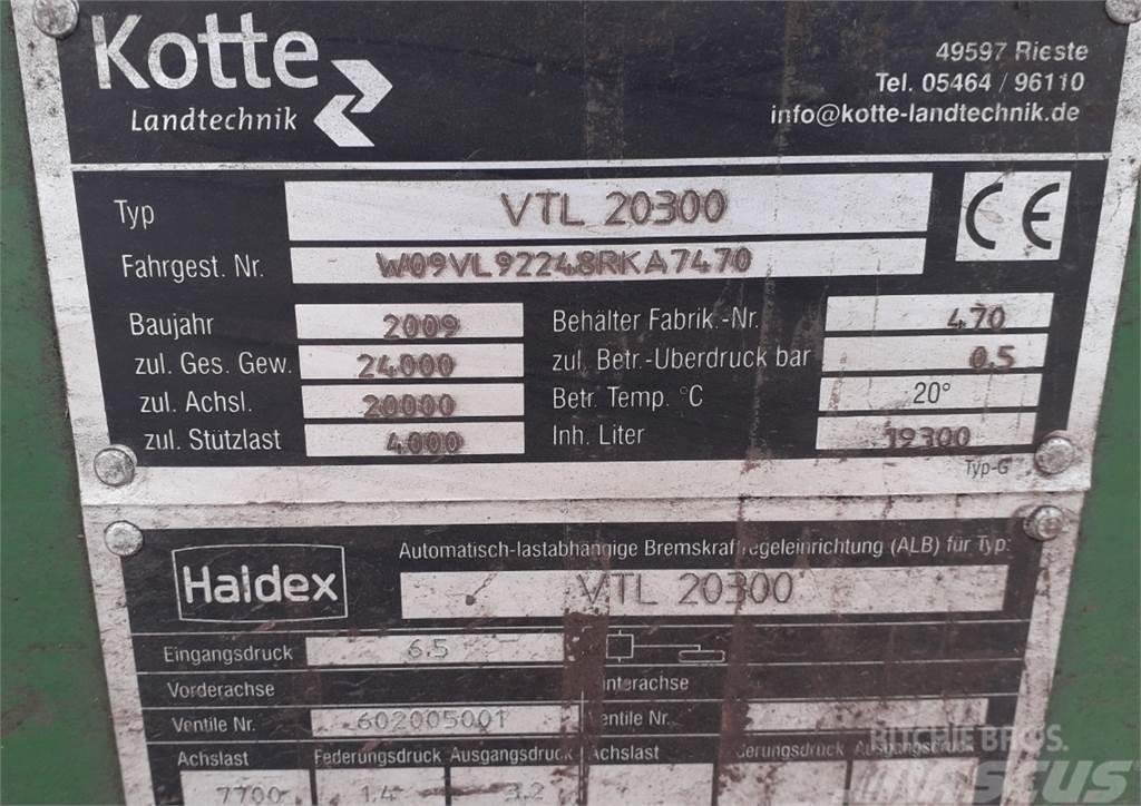 Kotte VTL 20300 Sivi gübre ve ilaç tankerleri
