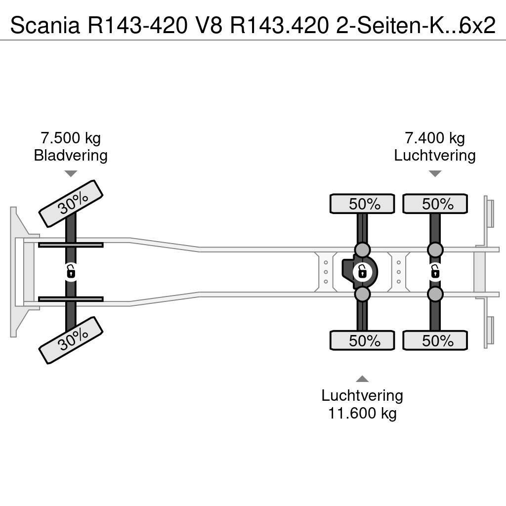 Scania R143-420 V8 R143.420 2-Seiten-Kipper 6x2 Manualget Damperli kamyonlar