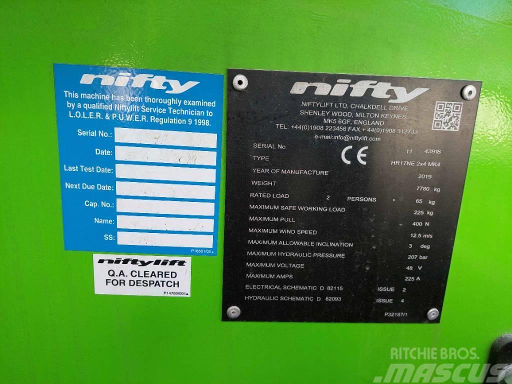 Niftylift HR 17 NE MK4 Körüklü personel platformları