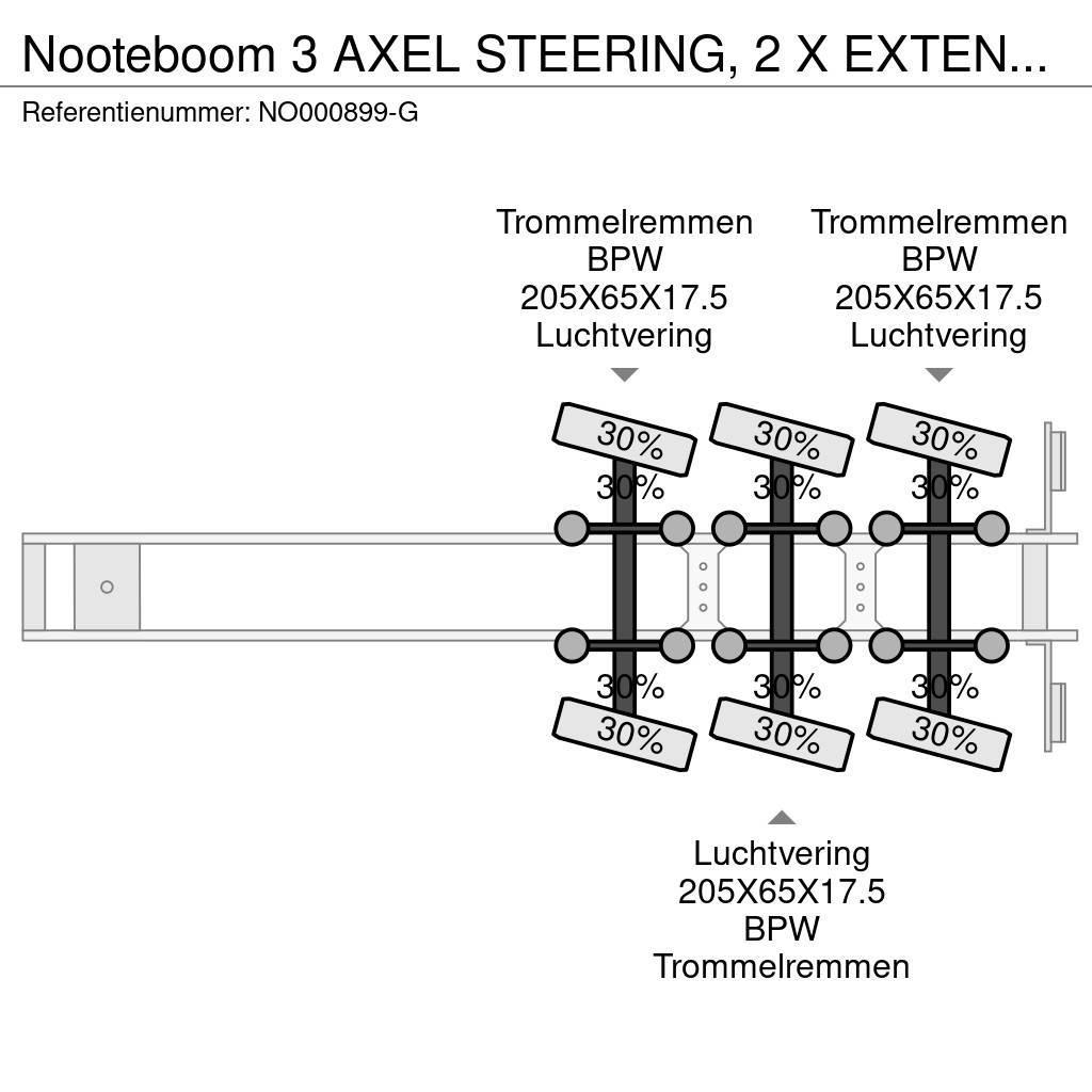 Nooteboom 3 AXEL STEERING, 2 X EXTENDABLE, LENGTH 10.9 M + 8 Low loader yari çekiciler