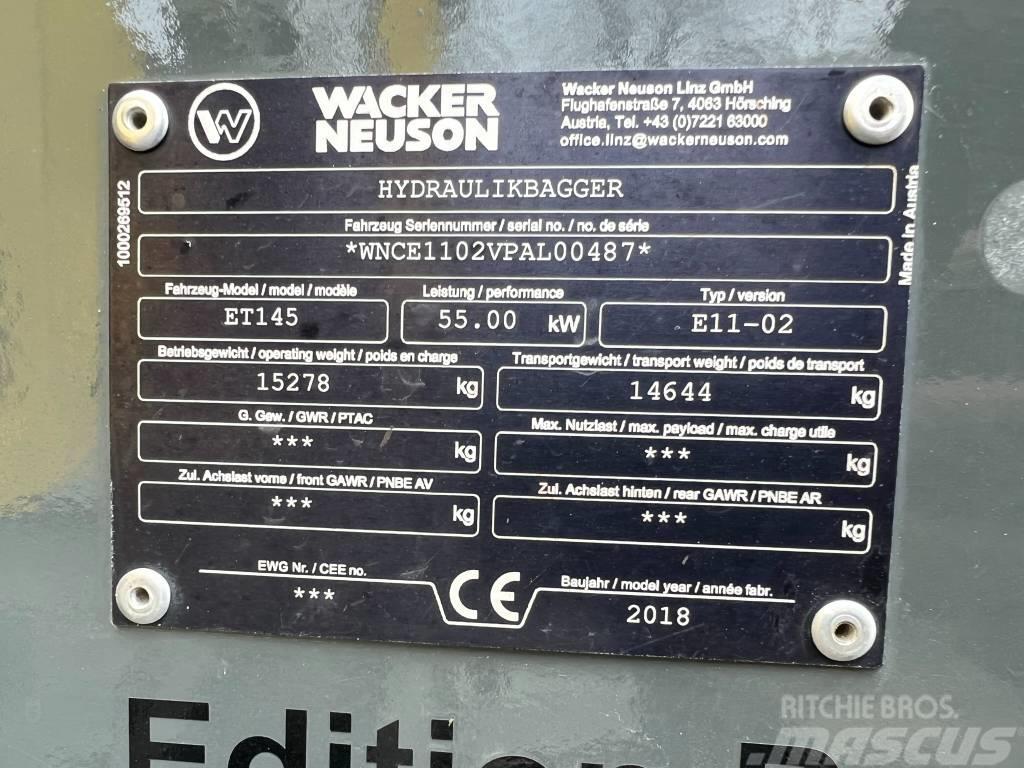 Wacker Neuson ET 145 Paletli ekskavatörler