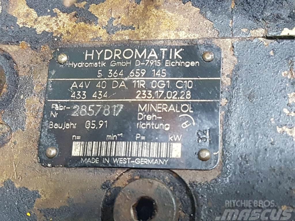 Schaeff HML25-Hydromatik A4V40DA11R0G1C10-Drive pump Hidrolik