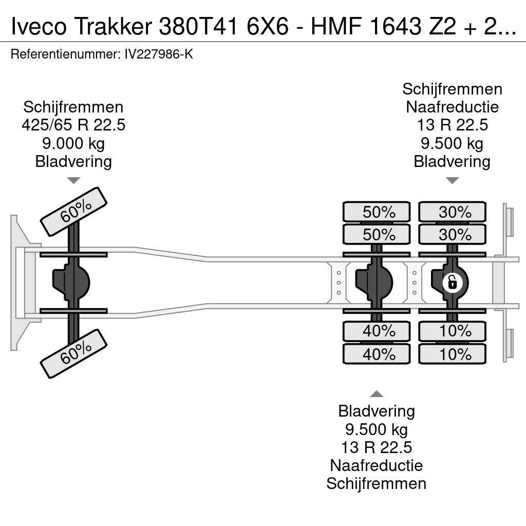 Iveco Trakker 380T41 6X6 - HMF 1643 Z2 + 2-WAY TIPPER Yol-Arazi Tipi Vinçler (AT)