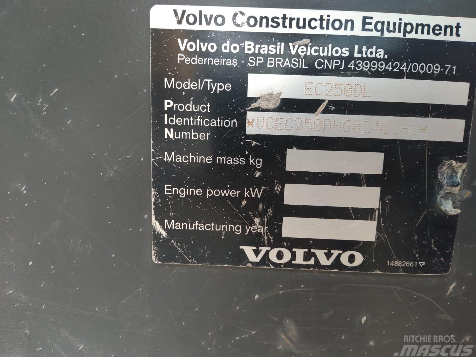 Volvo EC 250 D L Paletli ekskavatörler
