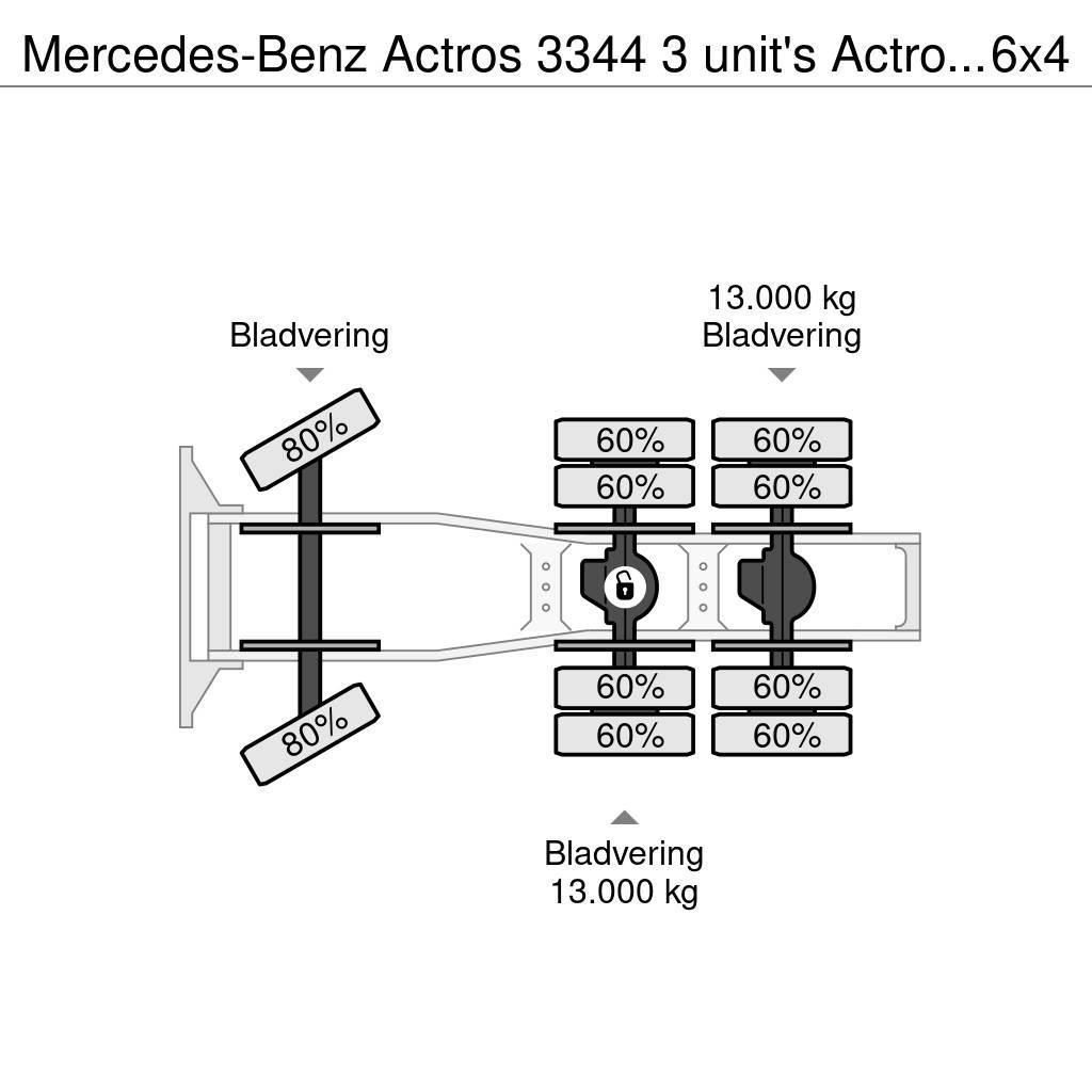 Mercedes-Benz Actros 3344 3 unit's Actros 3344 6x4 Kippydraulik Çekiciler