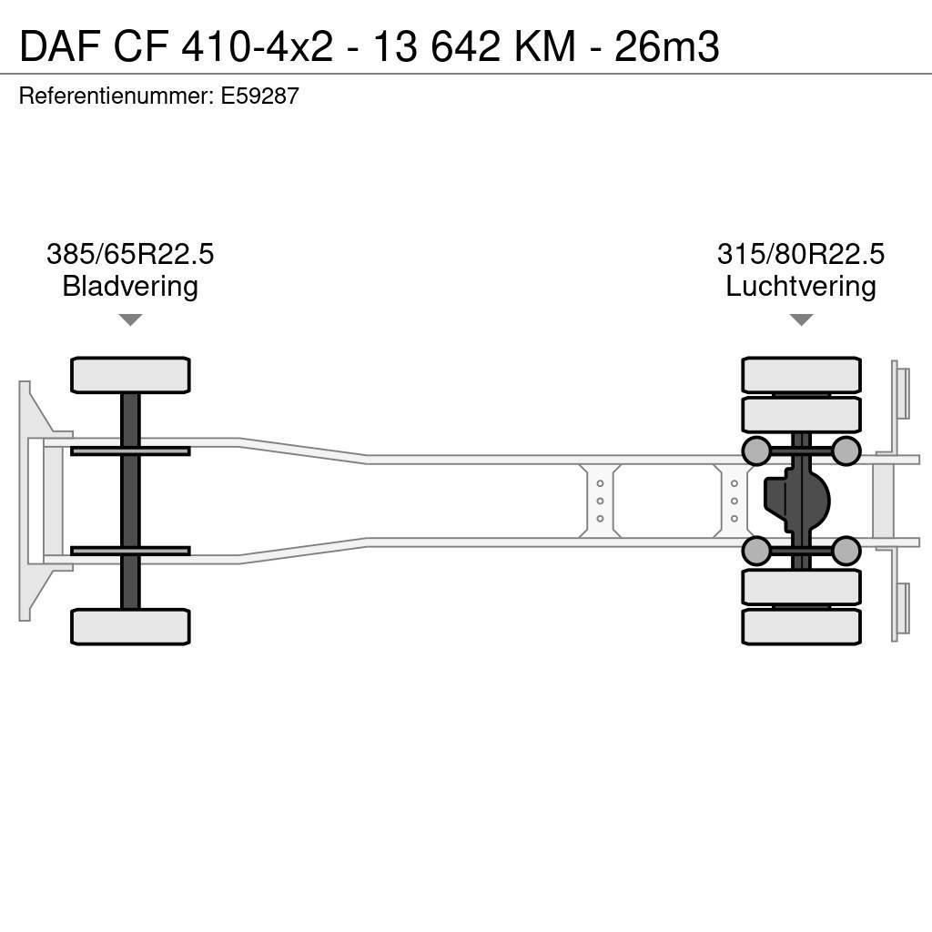 DAF CF 410-4x2 - 13 642 KM - 26m3 Damperli kamyonlar
