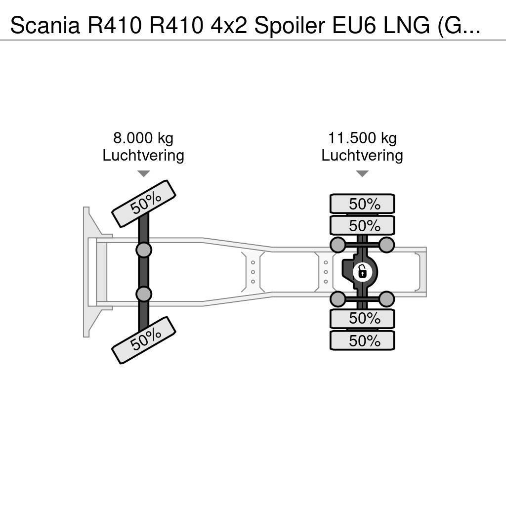 Scania R410 R410 4x2 Spoiler EU6 LNG (GAS) Automatik Çekiciler