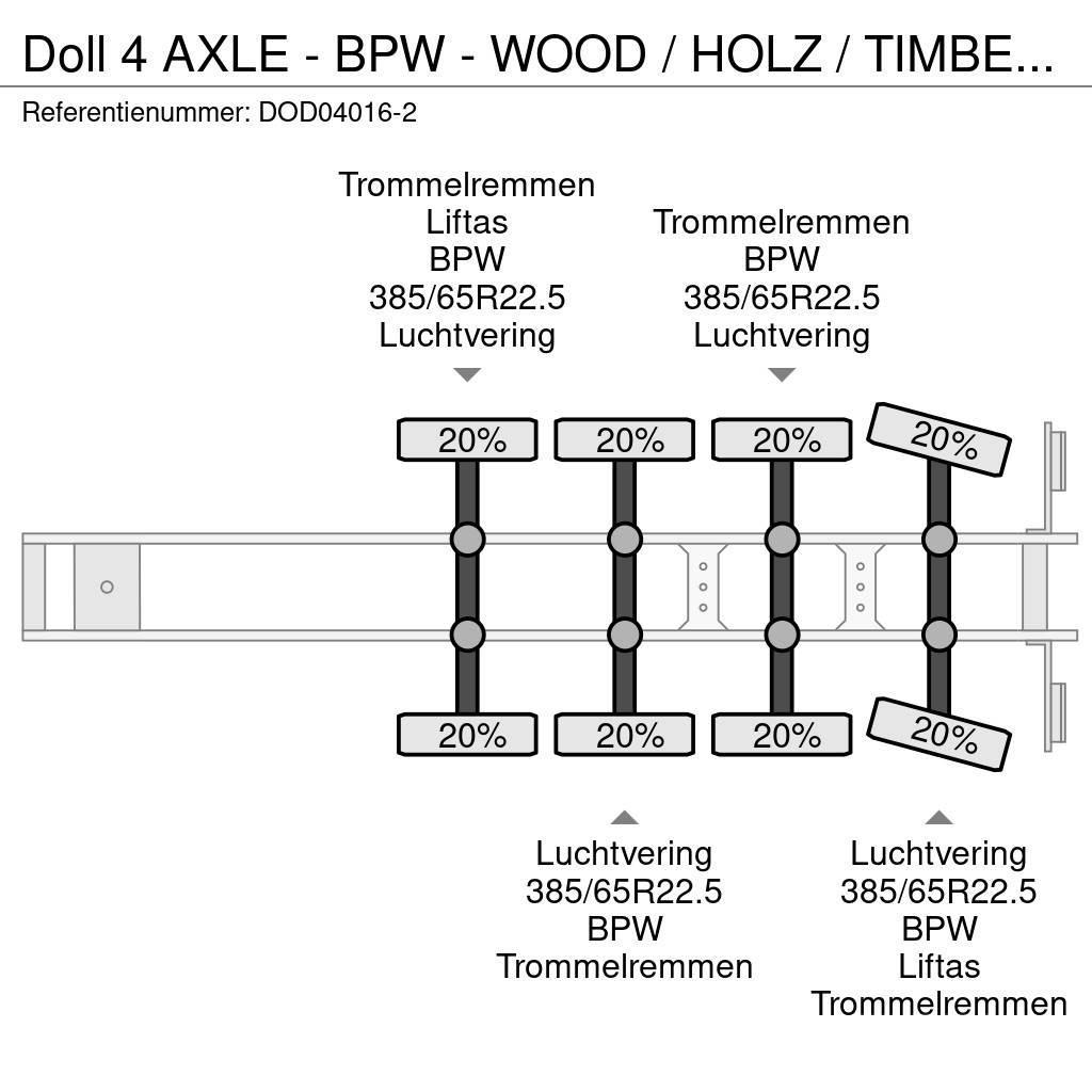 Doll 4 AXLE - BPW - WOOD / HOLZ / TIMBER TRANSPORTER Tomruk çekicileri